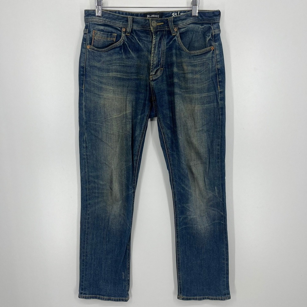 Blank NYC Wooster Mens Slim Straight Medium Wash Stretch Jeans 31 22PM1417SF0